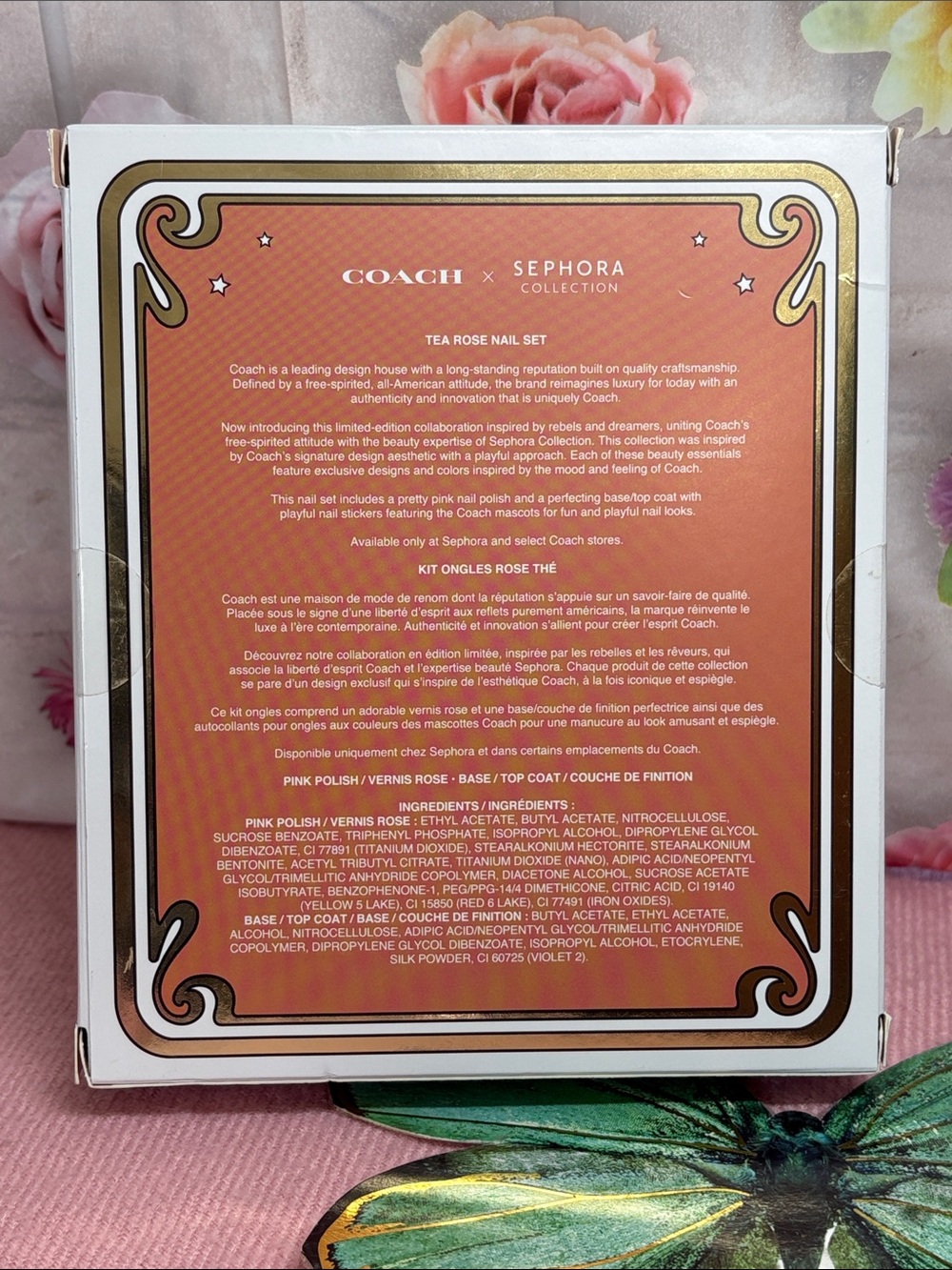 Coach x Sephora Nail Set Tea Rose Limited Edition Collection New in Box - Picture 4 of 12